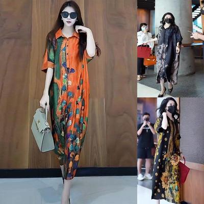 High-end POLO and collar belly-covering dress loose slim