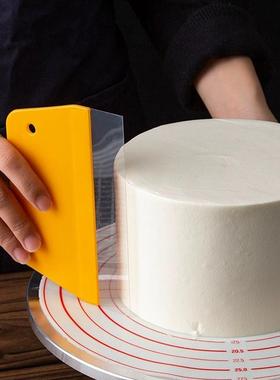 奶油蛋糕透明软刮刀硅胶抹刀烘焙多功能家用烘焙工具神器抹面光滑