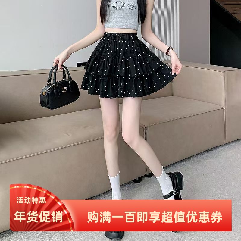 波点蓬蓬蛋糕短裙女2026新款夏季