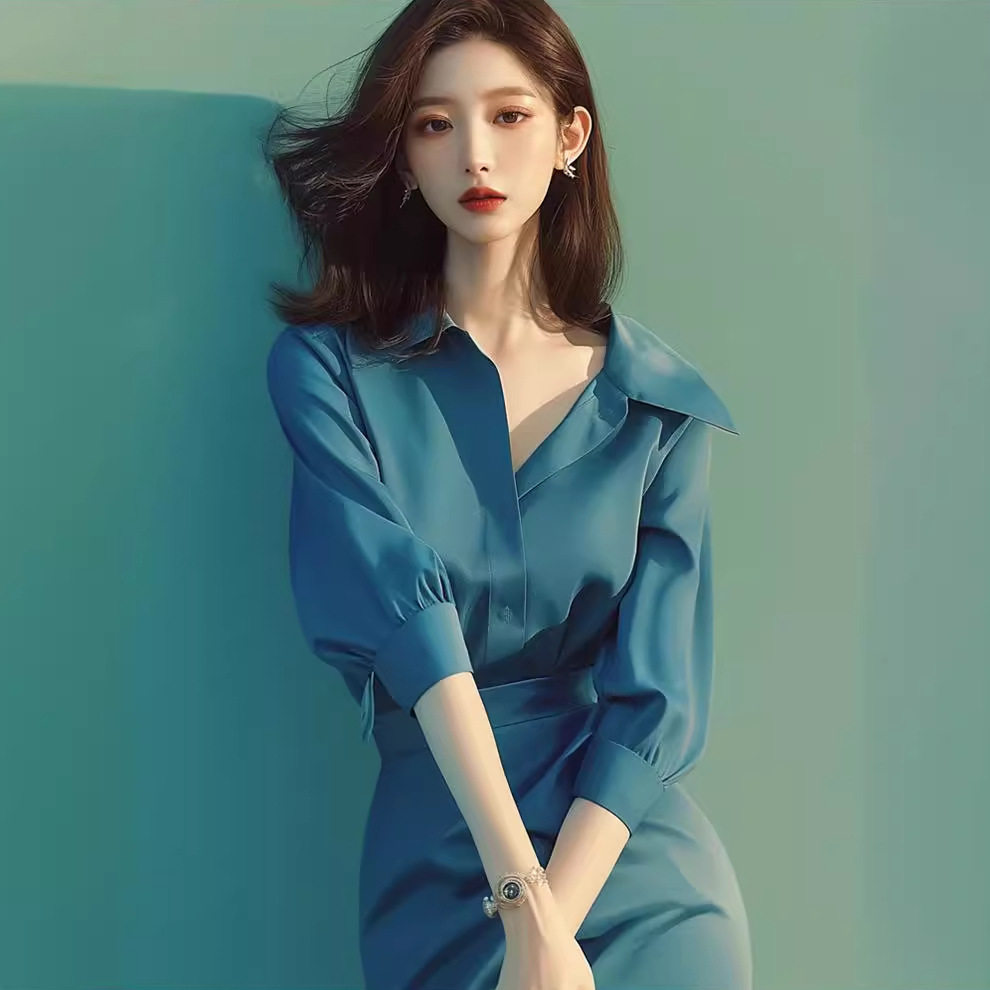 2024夏季新款法式设计感微胖风情万种绝美气质连衣裙女收腰包臀裙