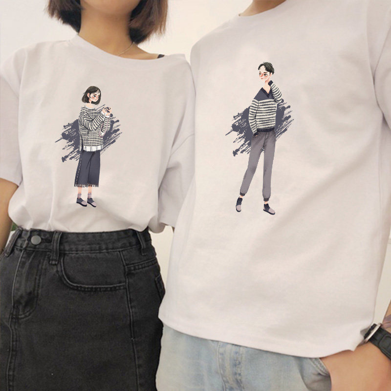 Couples dress t-shirt men and women 2019 summer new pattern Harajuku bf Wind students loose ins Korean Edition half sleeve Class clothesin the Men's clothing, T-shirt  category - from Buy2taobao.com to provide professional Taobao agent buy service