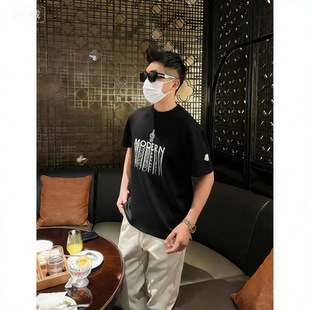 摩登油画 高级感男装 秋冬厚款 T恤百搭休闲半袖 李查 莫代尔男士