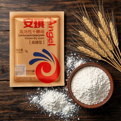 安琪金装耐高糖高活性干酵母面包烘焙包子馒头低糖型发酵粉家用5g