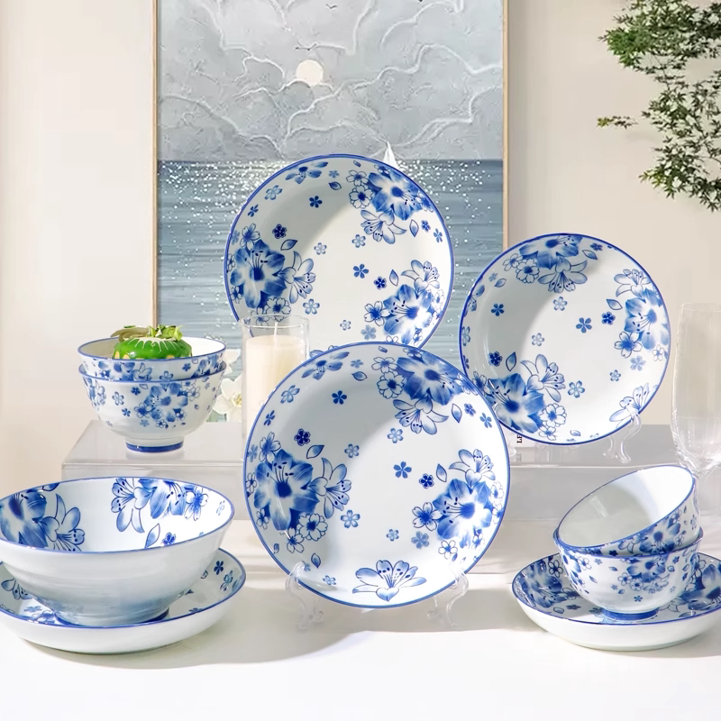 雅诚德陶瓷饭碗2025年新款高颜值家用青花瓷日式碗超市同款釉下彩图片