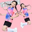 女童乒乓球训练服团购印制班服男女孩比赛运动服 儿童羽毛球服套装