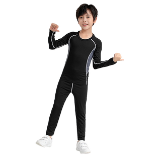 儿童紧身训练服篮球打底紧身衣足球打球男童女童跑步健身运动套装