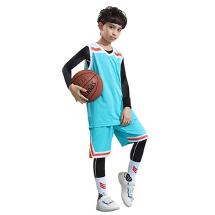 篮球服装儿童冬季男孩秋季比赛训练服小学生打篮球衣服紧身衣套装