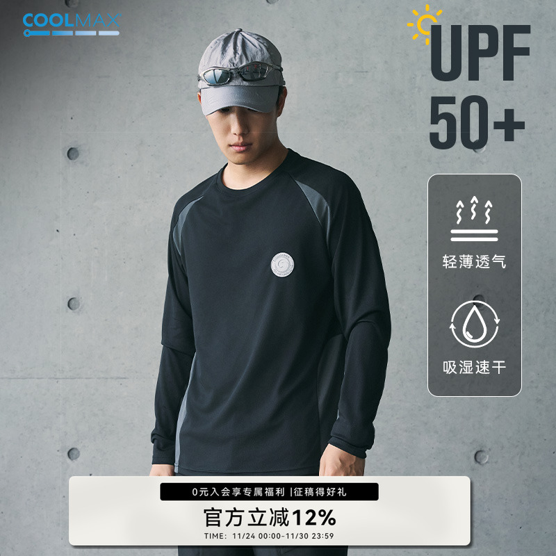 ENshadower拼接图案运动长T