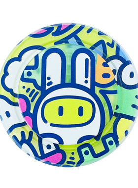 涂鸦图案Magsafe苹果手机磁吸气囊支架可伸缩折叠气垫支架带包装