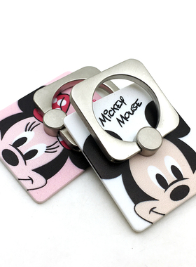 米奇米妮可爱手机指环扣迷你手持支架可360度旋转可重使用水洗