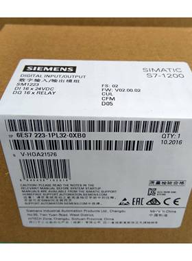 6ES7223-1PL32-0XB0西门子S7-1200数字I/O模块SM122316DI/16DO