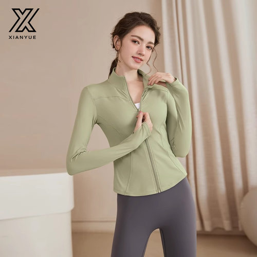 新款显瘦紧身运动瑜伽外套上衣女