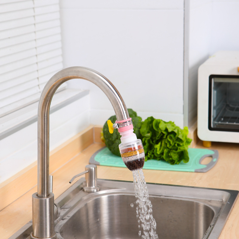 .水龙头防溅水花洒厨房可旋转万能接头延长六层过滤器新款069