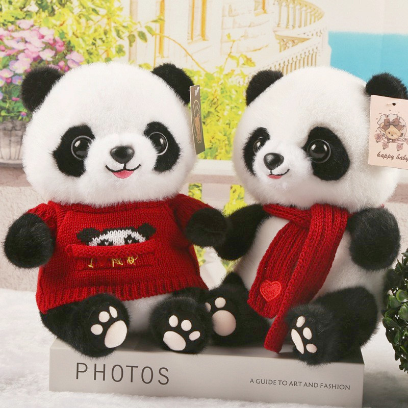 网红背包小熊猫玩偶四川旅游纪念品公仔熊猫龙龙大号毛绒玩具