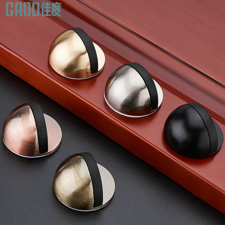 .合金阻门器门挡龟顶卫生间门卧室门铁门门吸防撞器免打孔地装式