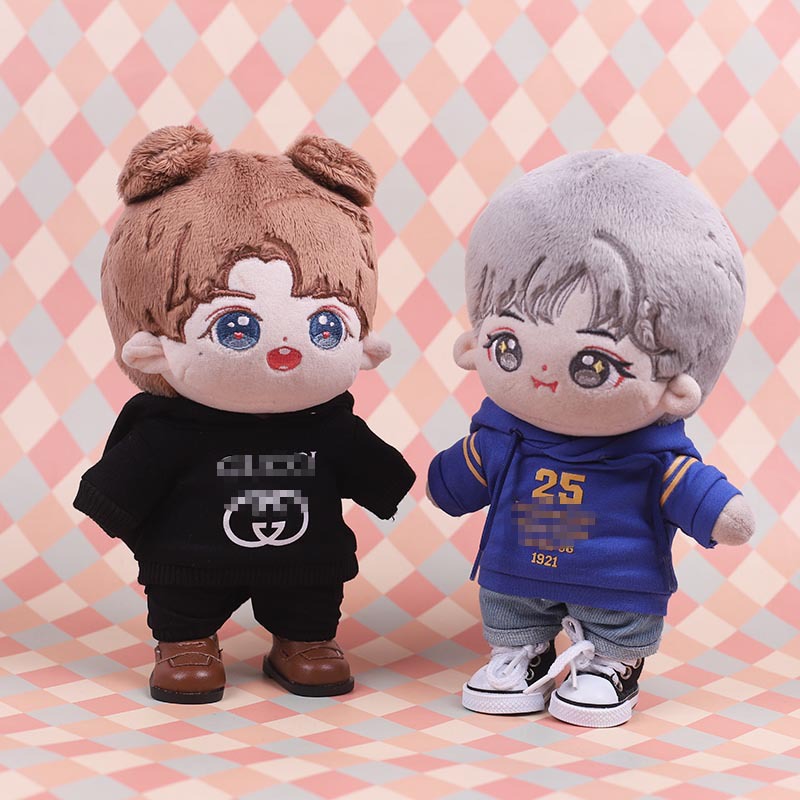 20厘米娃衣有帽卫衣连帽卫衣15厘米棉花娃娃衣服10厘米公仔娃衣服