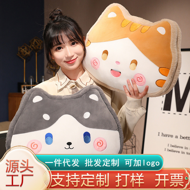 可爱沙发客厅抱枕被子两用二合一靠垫枕头办公室午睡学生宿舍毯子