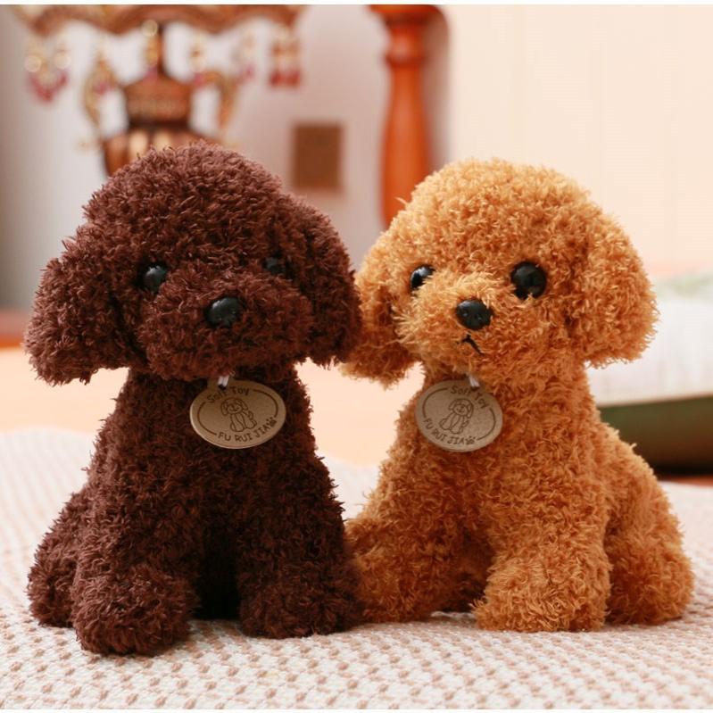 小狗公仔仿真泰迪狗毛绒玩具小狗狗玩偶可爱卷毛狗送儿童礼品