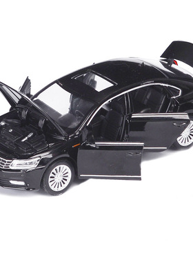 宝思仑六开门帕萨特轿车合金声光回力汽车模型儿童玩具 68026盒装