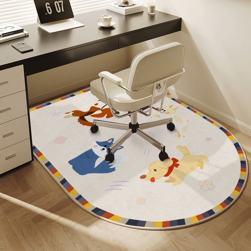 办公椅地毯TPR比利时绒地垫书房卧室转椅防滑隔音垫子书桌地毯