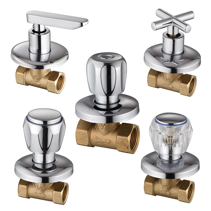 .铜暗阀4分暗装开关澡堂花洒阀门快开太阳能上水用入墙式维修配件