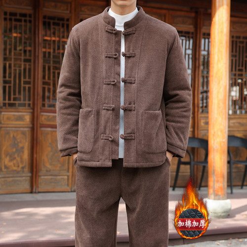 2025冬季中国风唐装男套装
