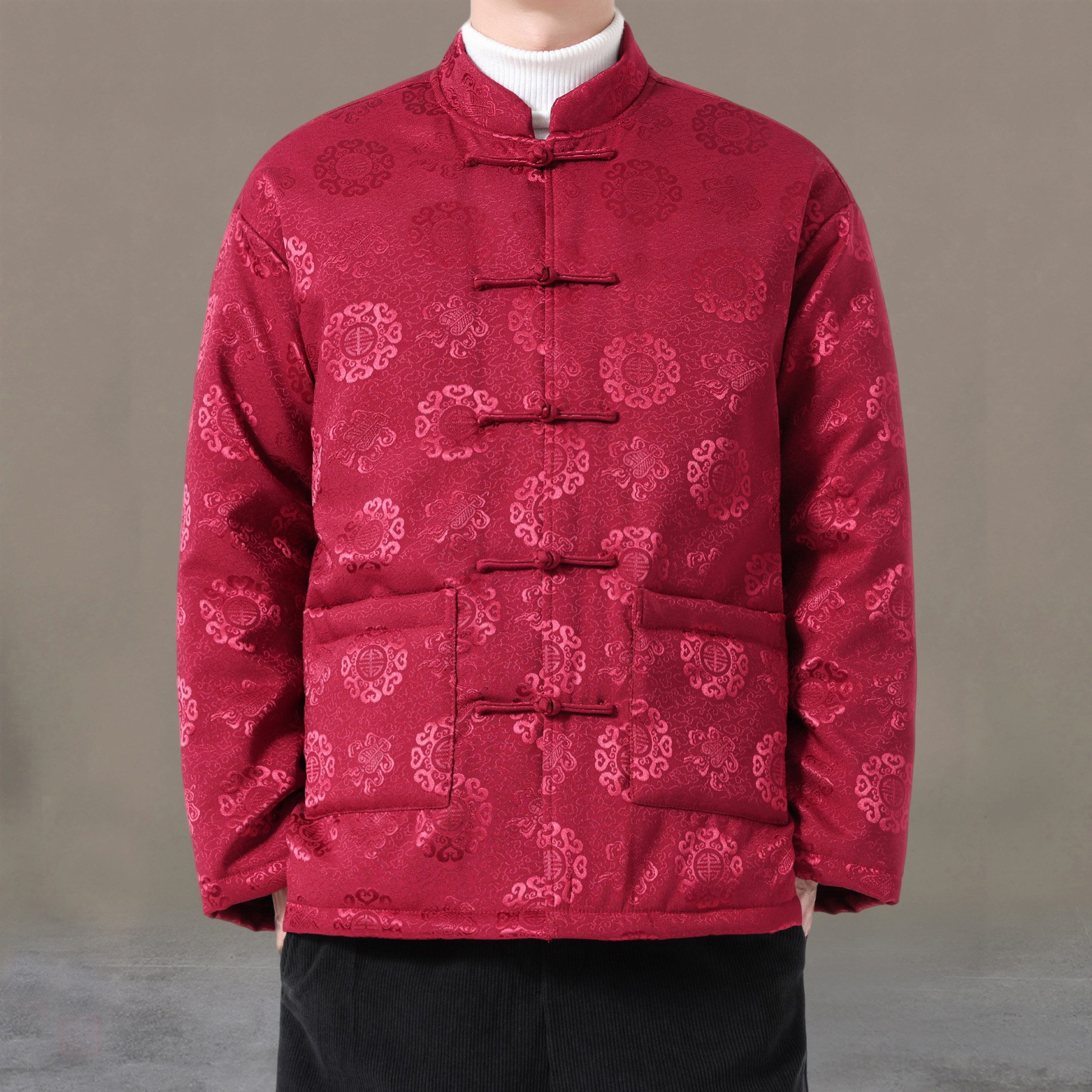 中国风唐装男加厚棉服