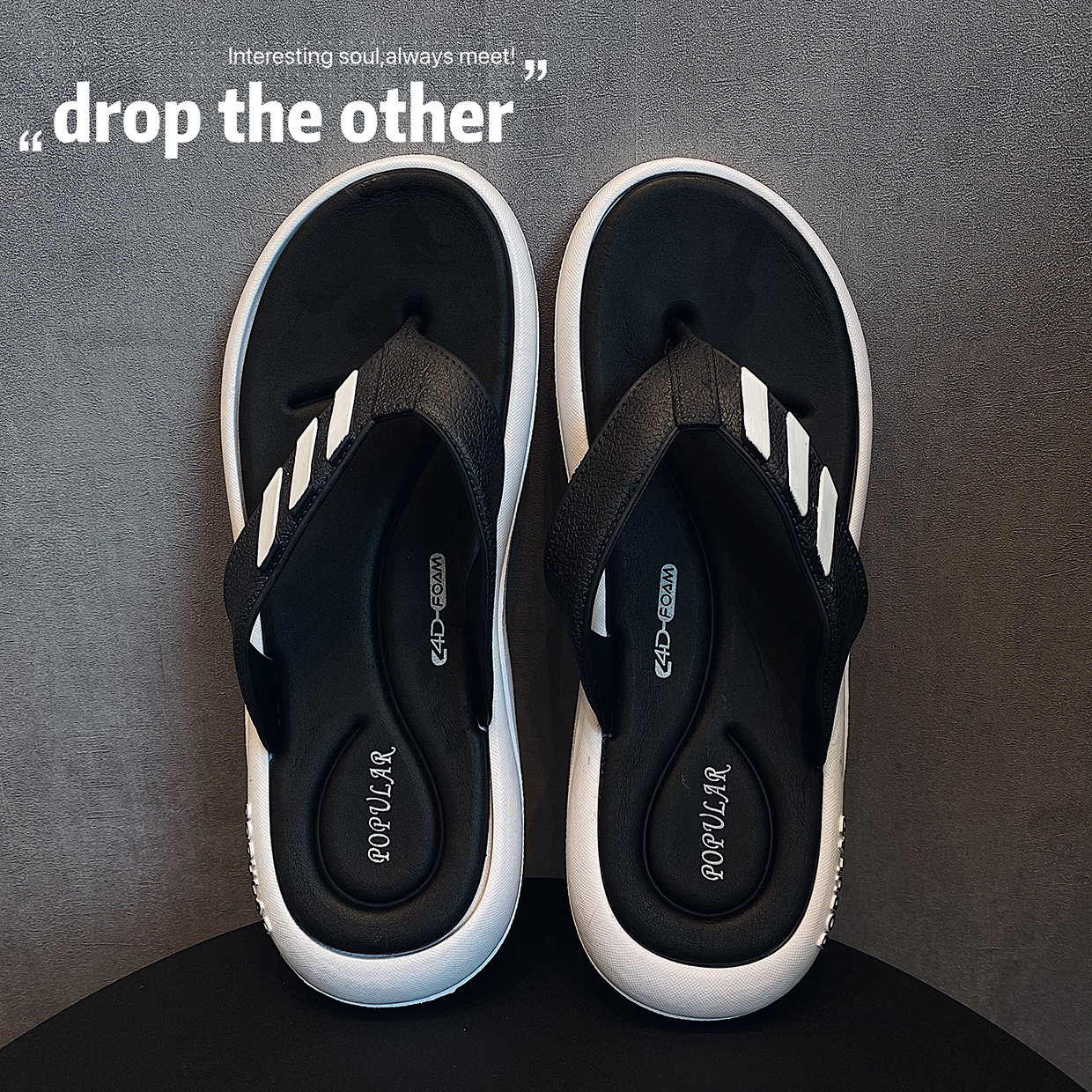 人字拖男士沙滩拖夏季新款防滑防臭复古软底时尚休闲拖鞋大码耐磨,流行男鞋,人字拖,淘宝优惠券,粉丝福利购,淘宝优惠卷