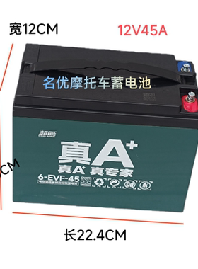超威12V45A电动车铅酸两轮60V72v