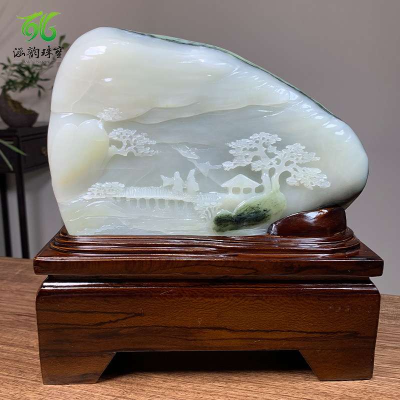 南阳独山玉前程似锦步步高升玉雕摆件客厅办公室摆放送礼艺术品