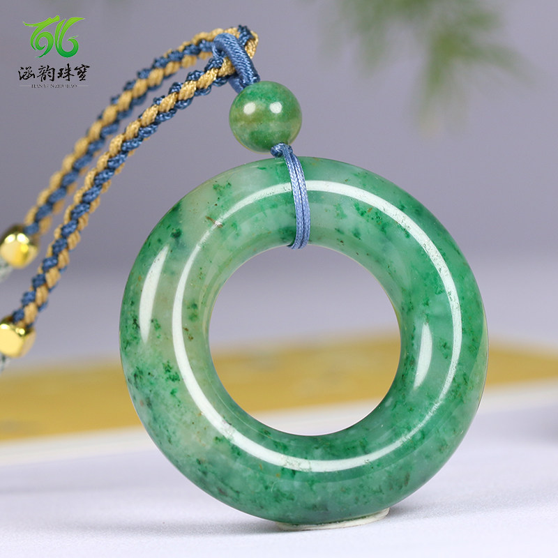 南阳独山玉平安扣吊坠平安环玉坠玉佩玉石挂件毛衣链车包挂