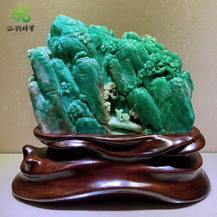 南阳独山玉石玉雕摆件指日高升中式摆件艺术品玄关客厅摆设