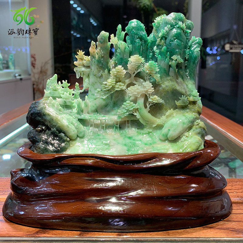 精品独山玉摆件大师作品步步高升天然玉石家居客厅礼品