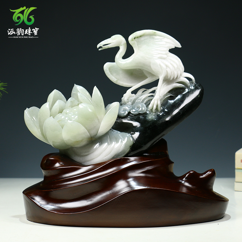 南阳独山玉石玉雕摆件和和美美中式摆件艺术品玄关客厅摆设