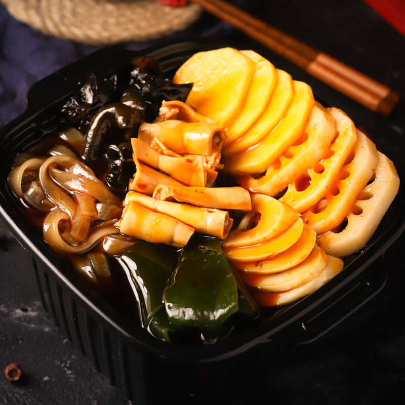 券后21.80元全店满3件包邮!自热小火锅宿舍夜宵速食荤菜(素菜版+黄喉肉包)