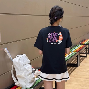 球衣肌理棉感速干运动服CAN T恤男女文化衫 2025韩版 羽毛球服短袖