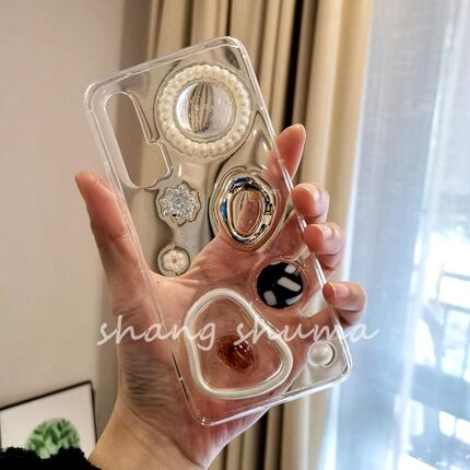 原创小众立体手机壳华为p40pro+几何古风16轻奢小香风荣耀100软套
