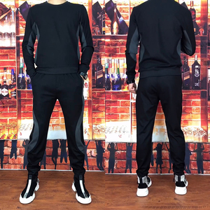 T015秋季新款男士卫衣休闲裤两件套休闲运动套装秋装卫裤运动服帅