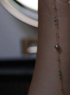 ZJ珠宝18k金美松泡泡ins项链百搭多种叠戴锁骨链ins风女