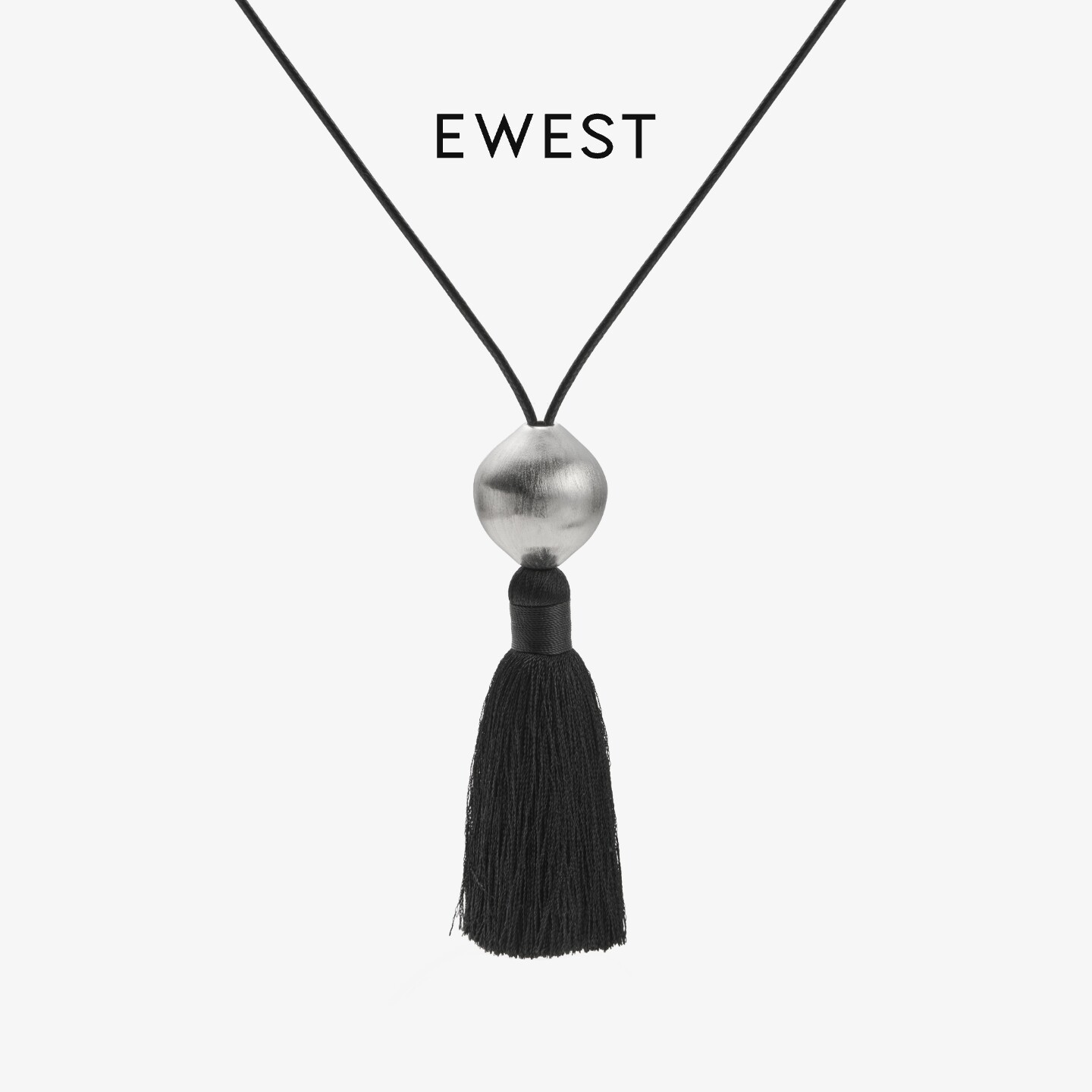 EWEST 新款器物陶罐流苏项链女拉丝颈链吊坠锁骨链项坠原创设计