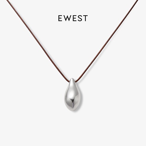 EWEST 新款时序花苞长项链女项坠吊坠轻奢锁骨链毛衣链小众项饰