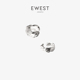 EWEST 小众肌理耳环高级耳骨夹女无耳洞纯银耳饰设计艺术精致耳夹