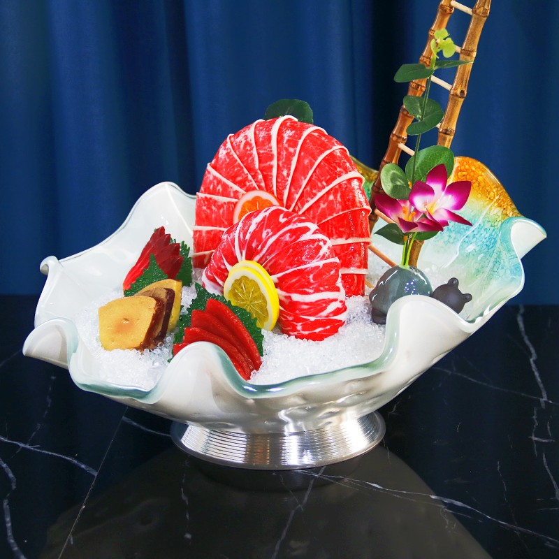 高端刺身盘自助餐水果沙拉盘菜盘