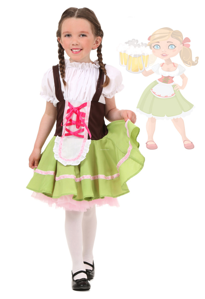 On June 1, children's German traditional Oktoberfest costumes Bavaria Munich national costumes stage costumes