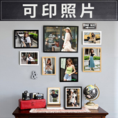 洗照片加a3大相框挂墙实木创意10 16寸做成相片墙定制组合连体