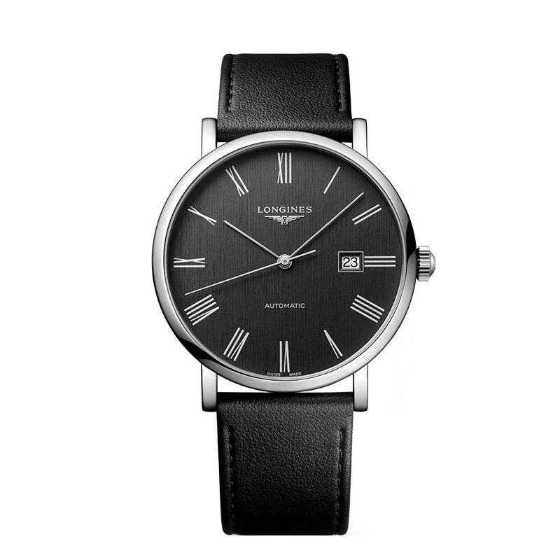 新款Longines浪琴博雅系列男款自动机械皮带手表L4.911.4.71.2