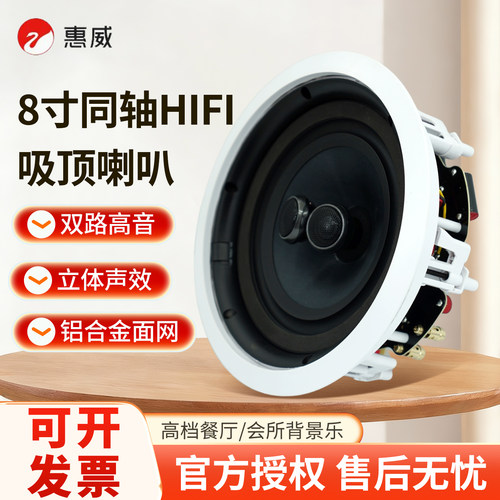 惠威立体声8寸双高音同轴喇叭