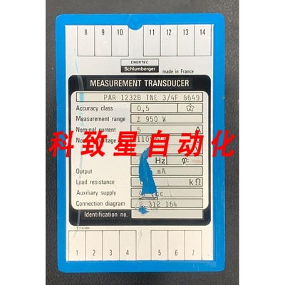 工业配件ENERDIS PAR 1232B TNE 3 4F 005测量传感器6600V 100V