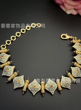 中古vintage手链轻奢高级感西洋古董重工气质欧式优雅宫廷风手链