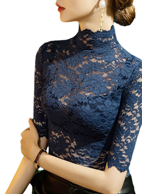 2021秋季新款女中袖上衣打底衫
